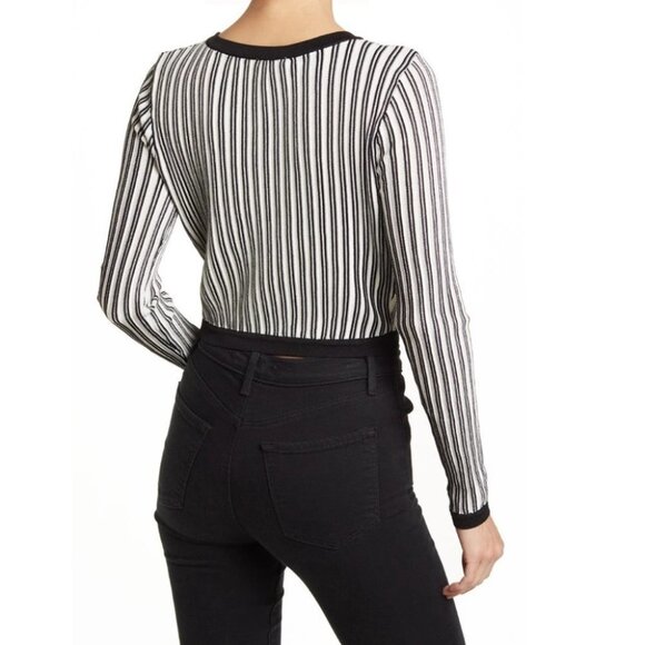 Lucy Paris Patricia Long Sleeve Crop Sweater - Picture 2 of 11